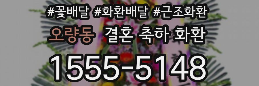 오량동 결혼 축하 화환