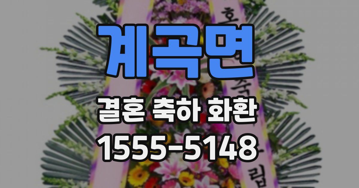 계곡면 결혼 축하 화환