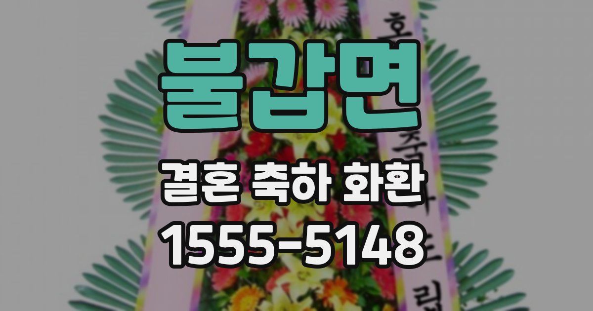 불갑면 결혼 축하 화환