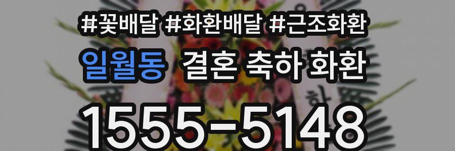 일월동 결혼 축하 화환