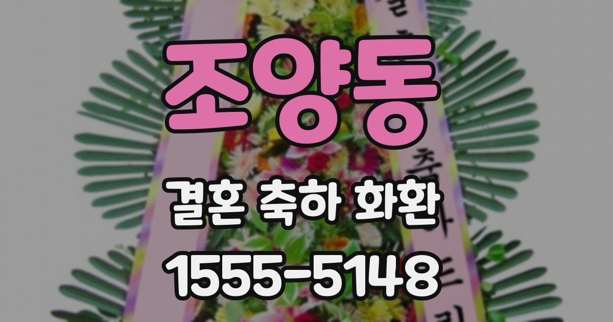 조양동 결혼 축하 화환