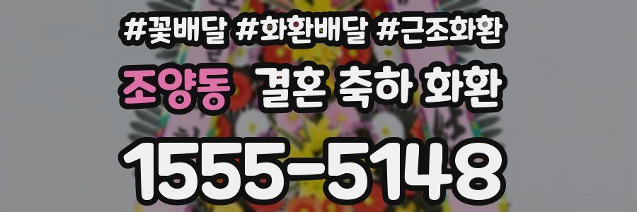 조양동 결혼 축하 화환