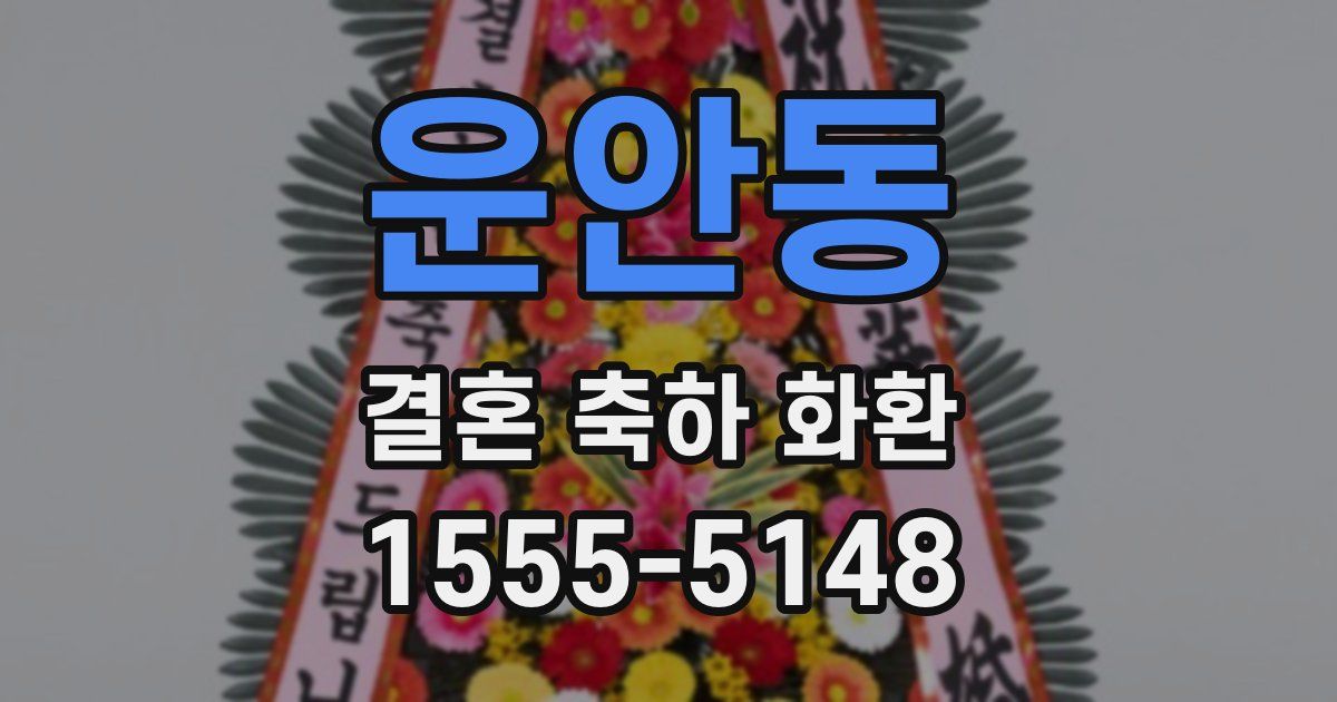 운안동 결혼 축하 화환