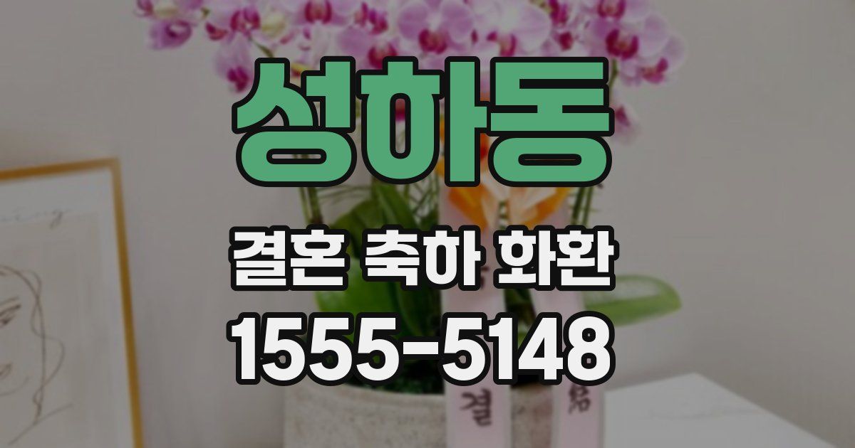 성하동 결혼 축하 화환