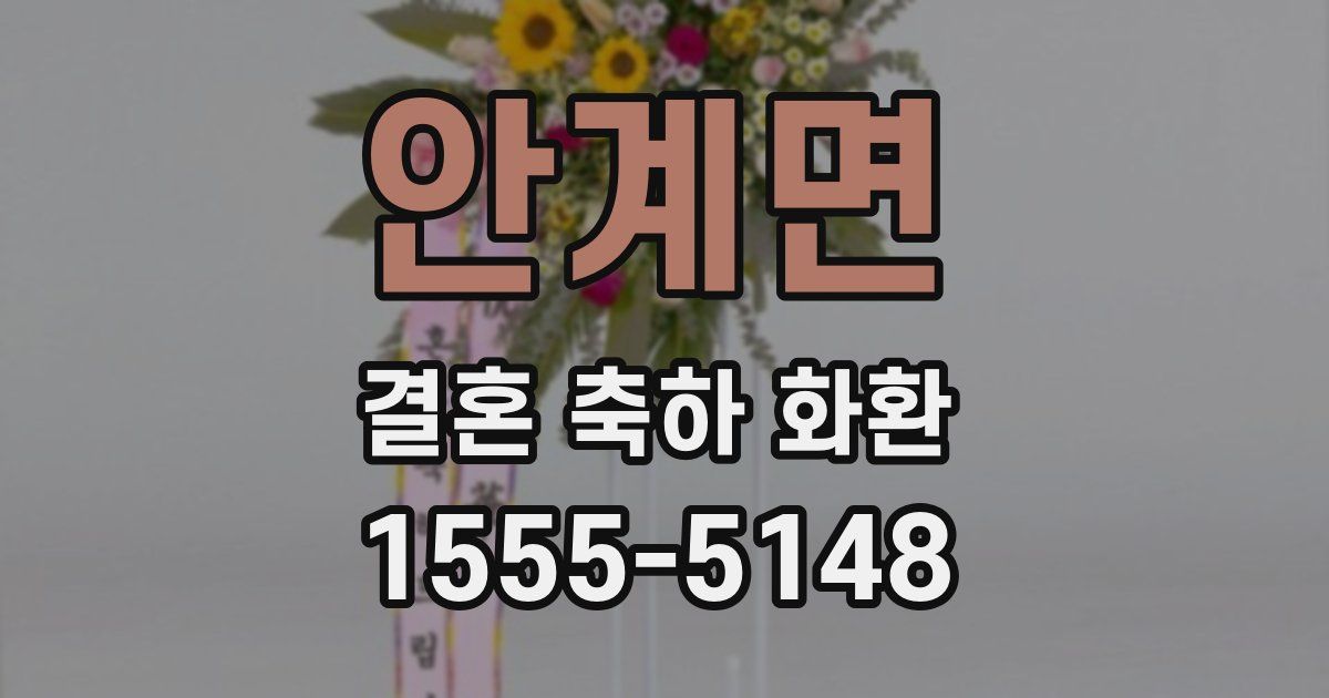 안계면 결혼 축하 화환