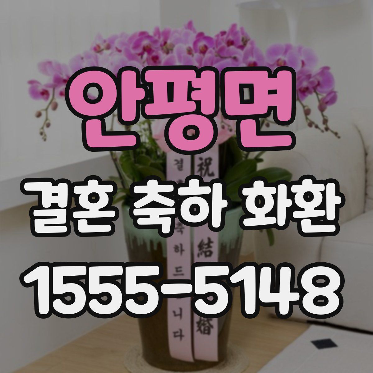 안평면 결혼 축하 화환