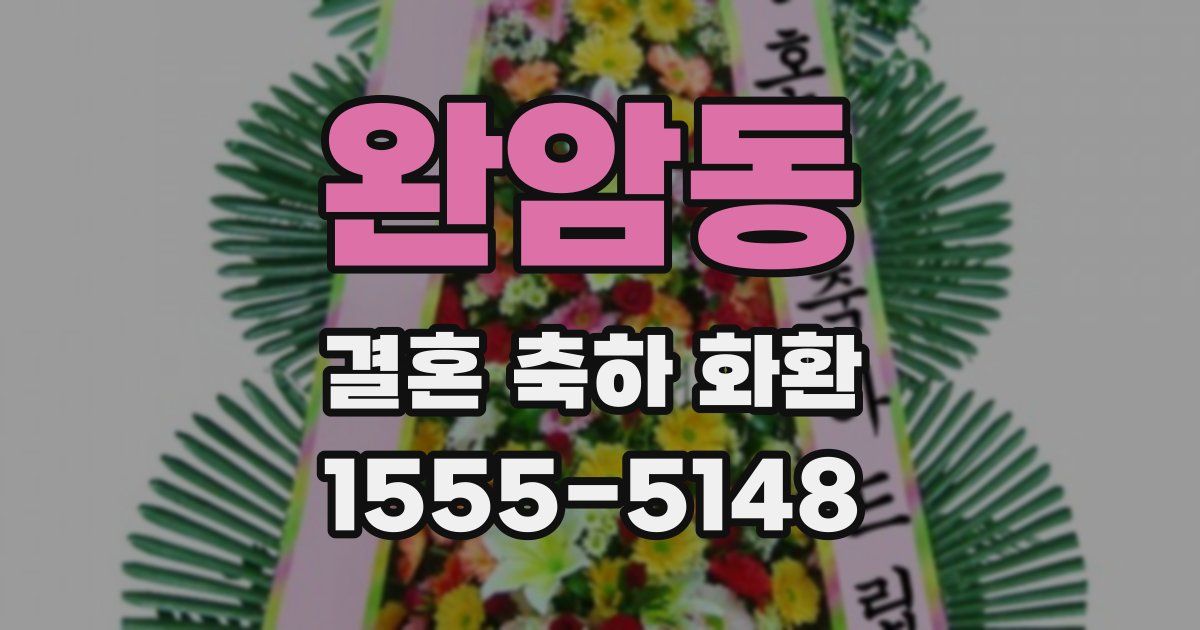 완암동 결혼 축하 화환