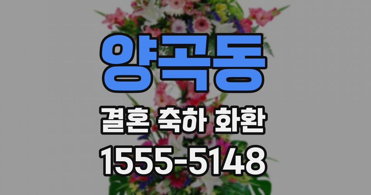 양곡동 결혼 축하 화환