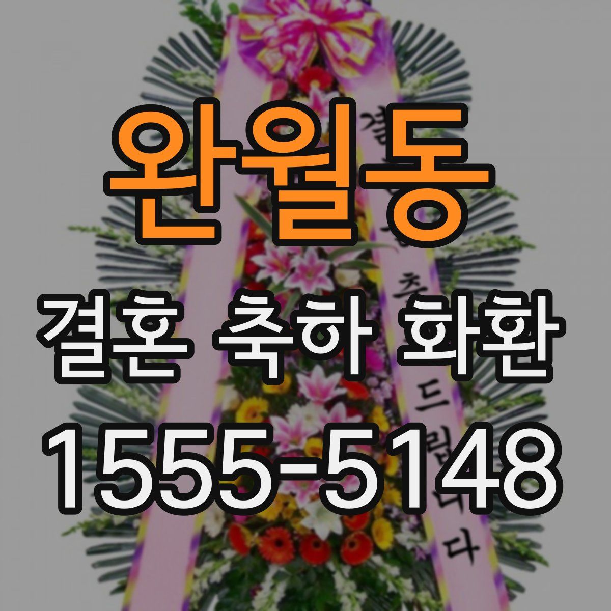 완월동 결혼 축하 화환