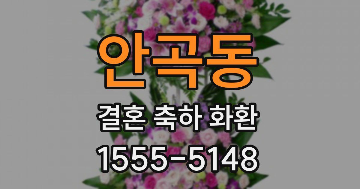 안곡동 결혼 축하 화환