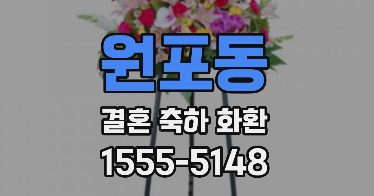 원포동 결혼 축하 화환