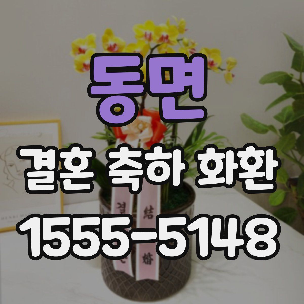 동면 결혼 축하 화환
