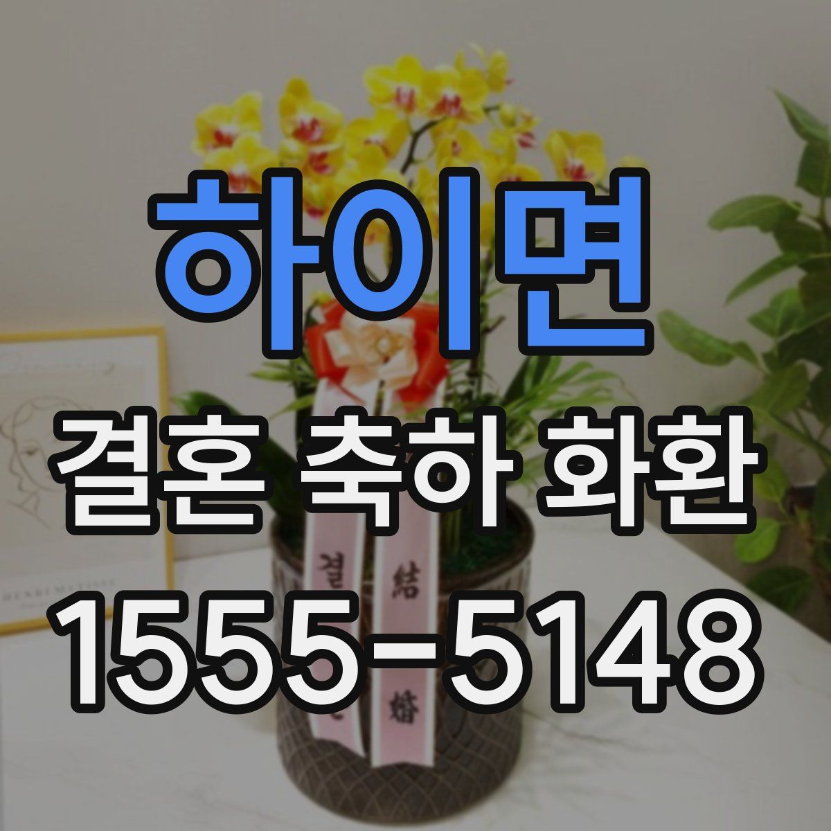 하이면 결혼 축하 화환