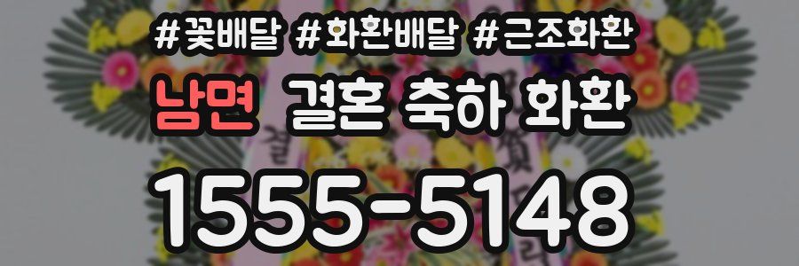 남면 결혼 축하 화환