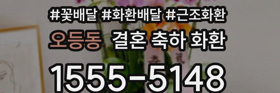 오등동 결혼 축하 화환