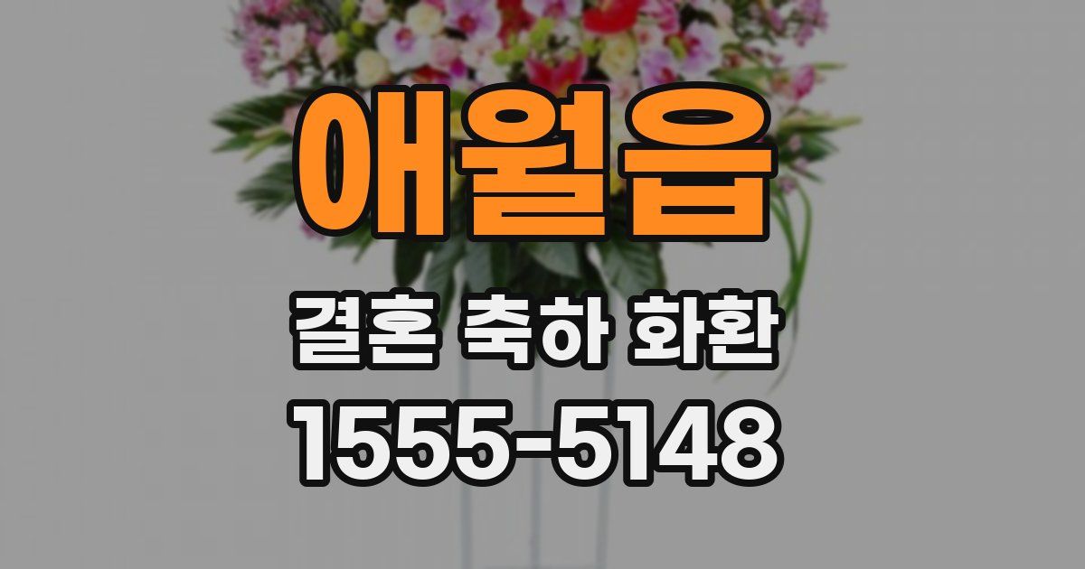 애월읍 결혼 축하 화환