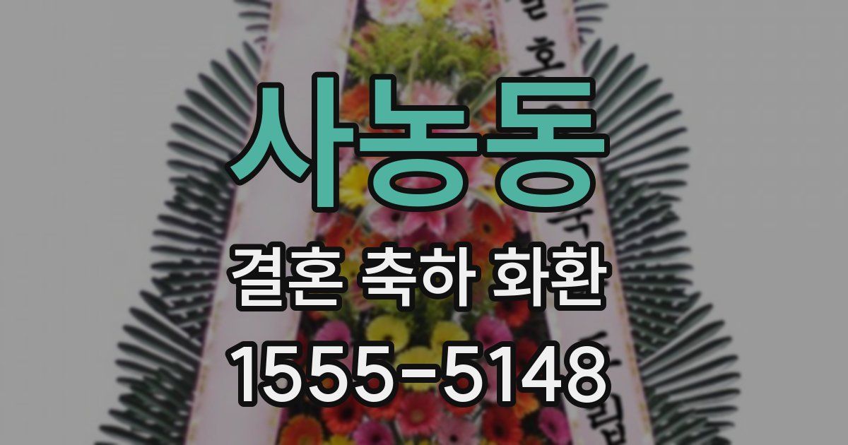 사농동 결혼 축하 화환