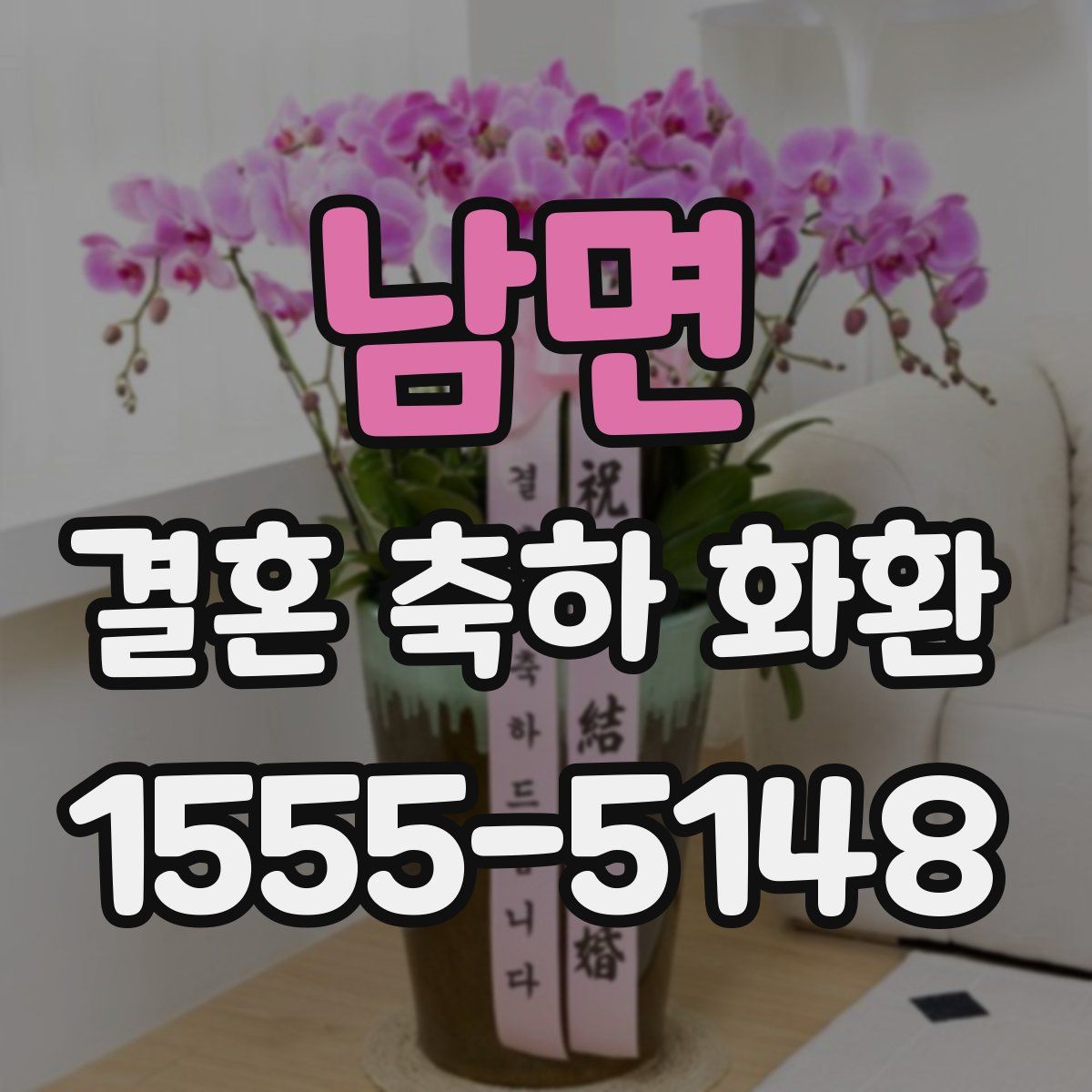남면 결혼 축하 화환