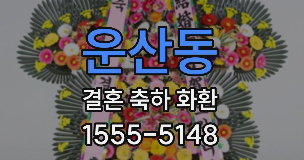 운산동 결혼 축하 화환