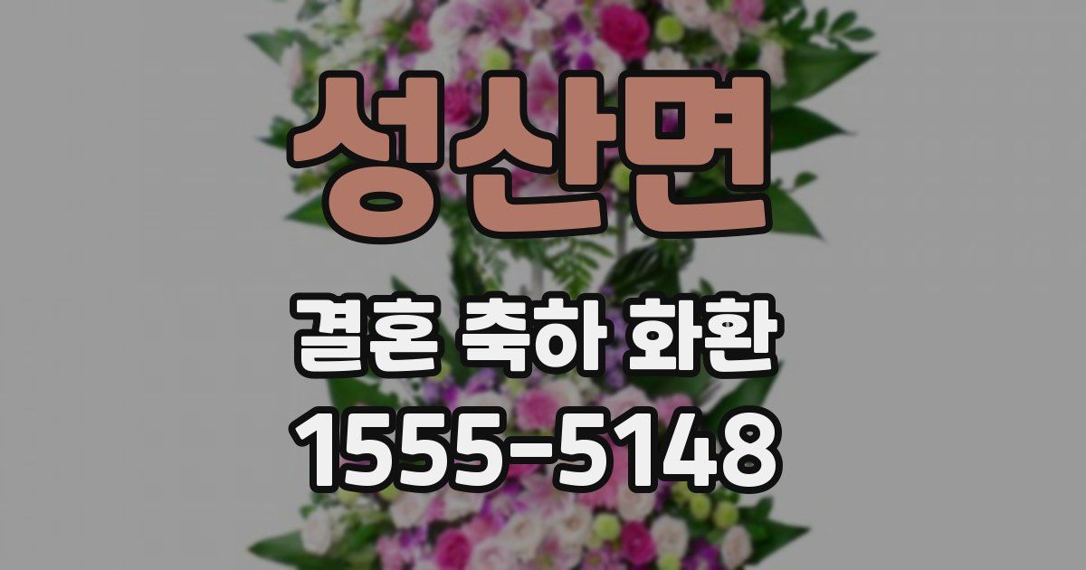 성산면 결혼 축하 화환