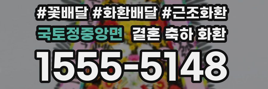 국토정중앙면 결혼 축하 화환