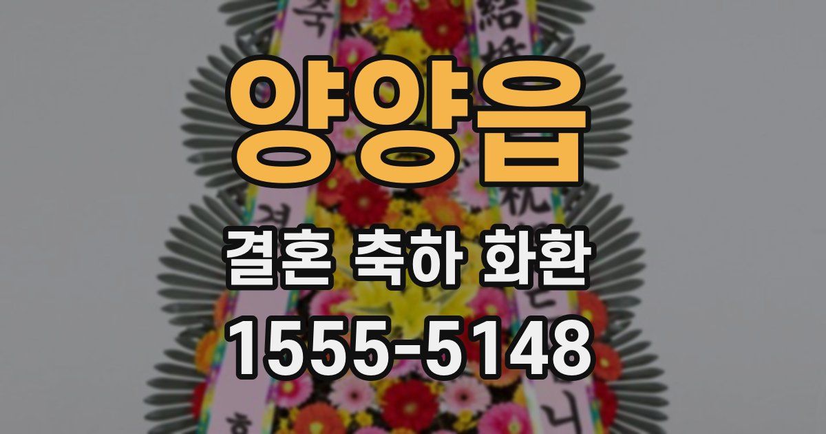 양양읍 결혼 축하 화환