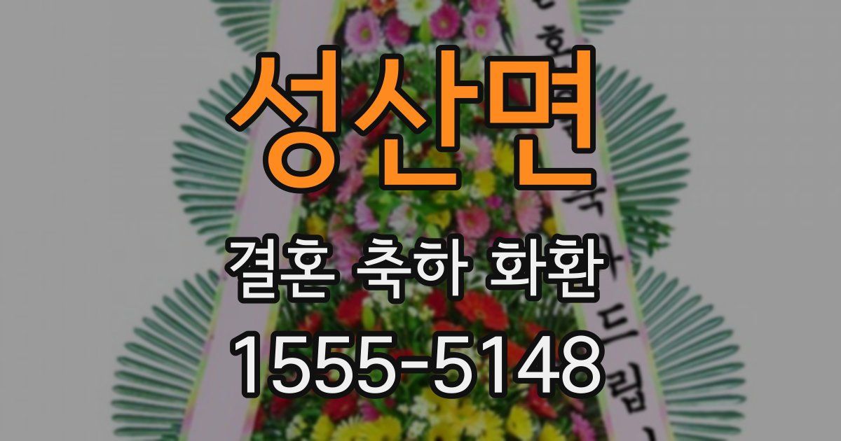 성산면 결혼 축하 화환