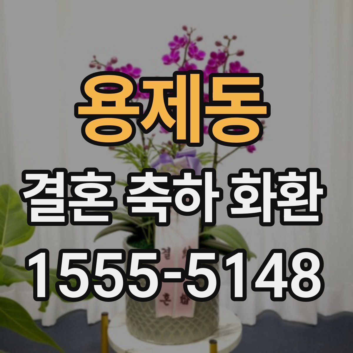 용제동 결혼 축하 화환
