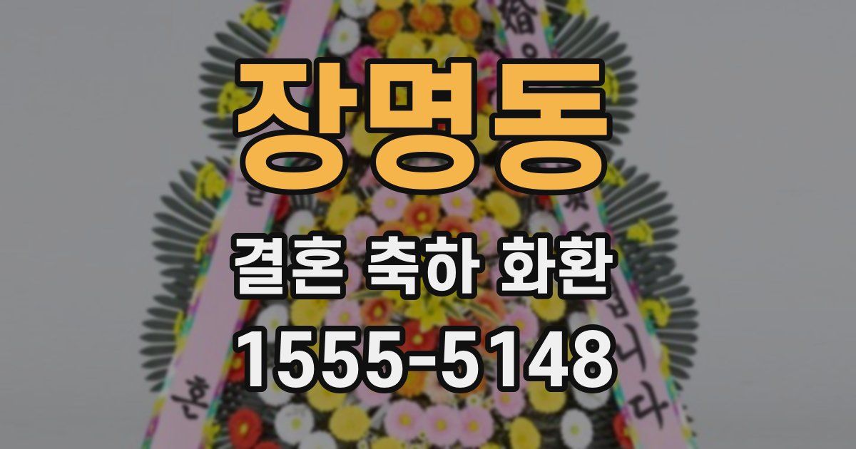 장명동 결혼 축하 화환