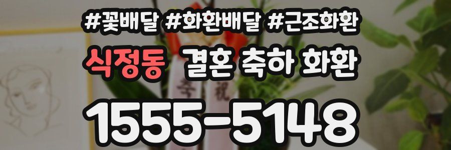 식정동 결혼 축하 화환