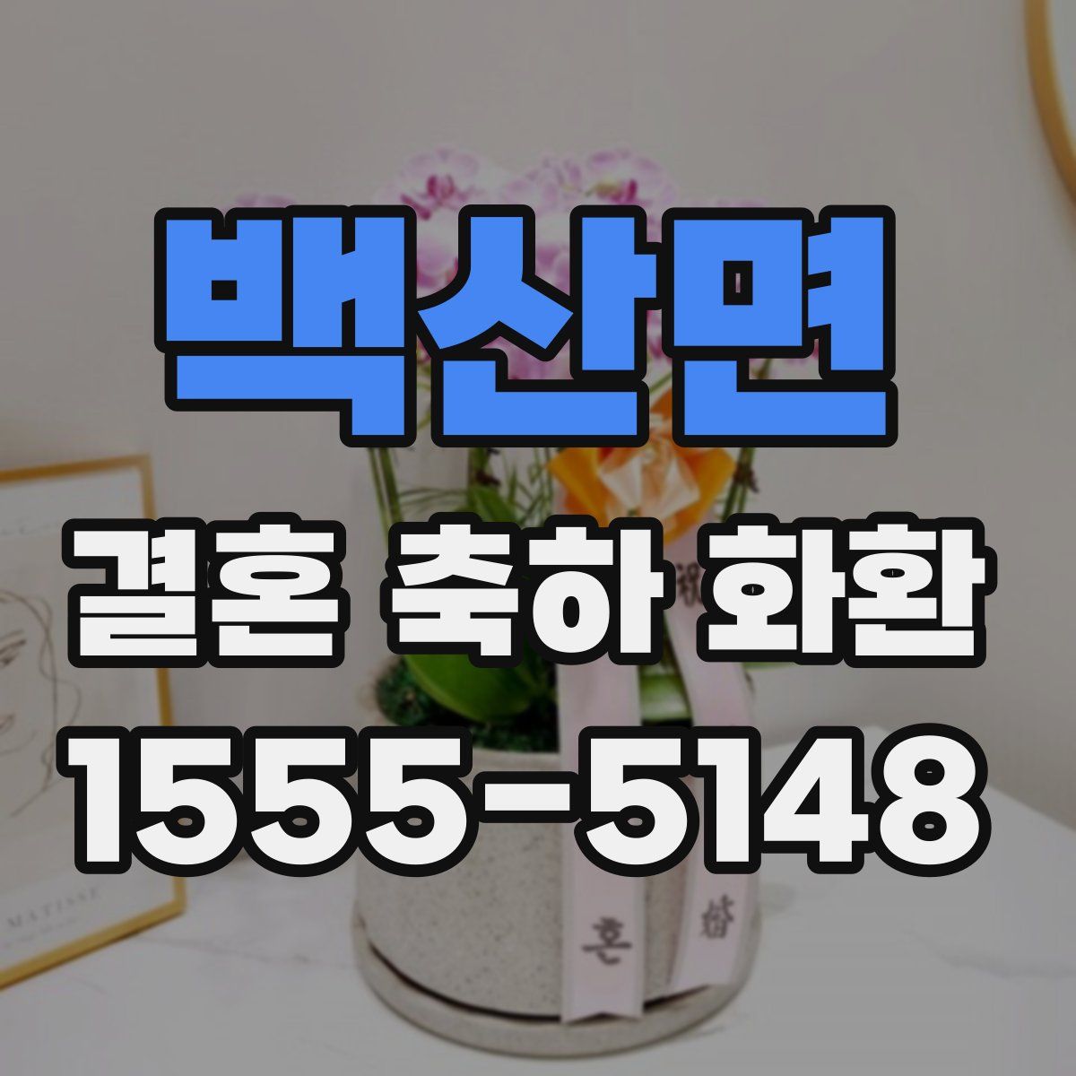 백산면 결혼 축하 화환
