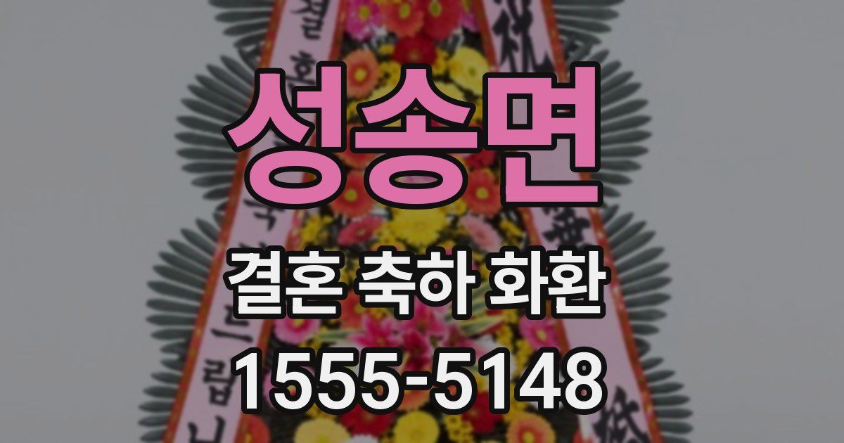 성송면 결혼 축하 화환