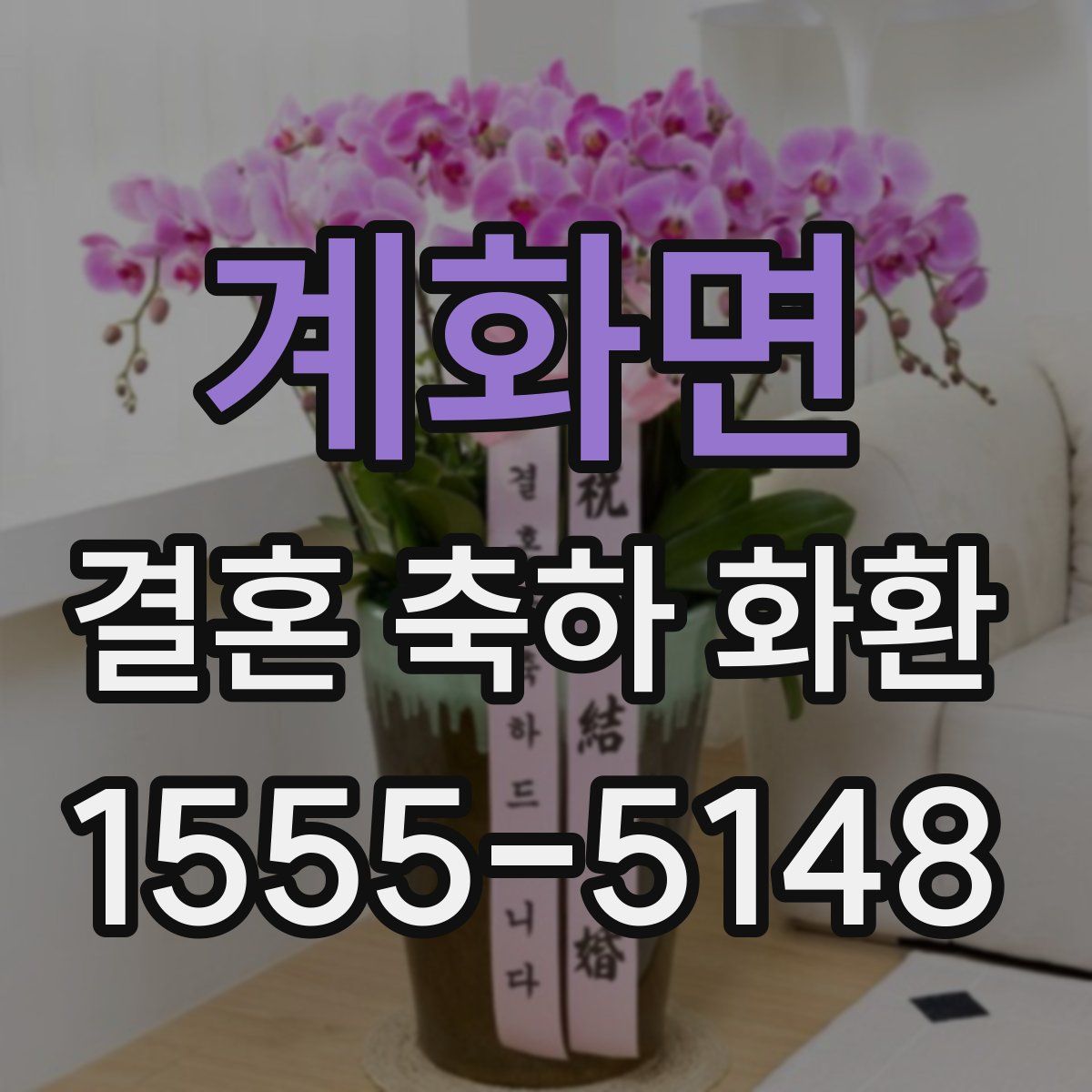 계화면 결혼 축하 화환