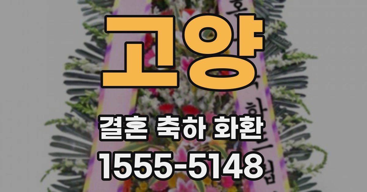 고양 결혼 축하 화환