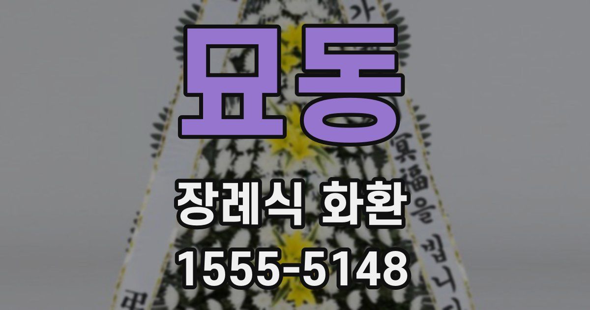 묘동 장례식 화환