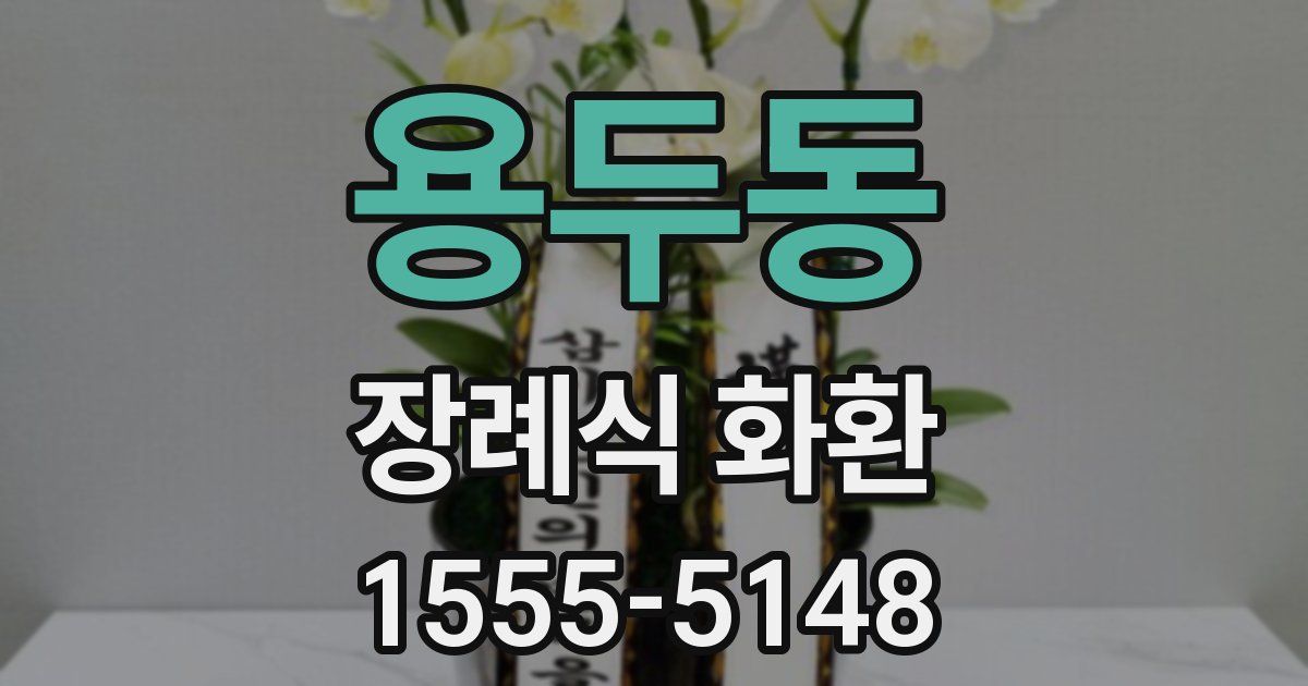 용두동 장례식 화환