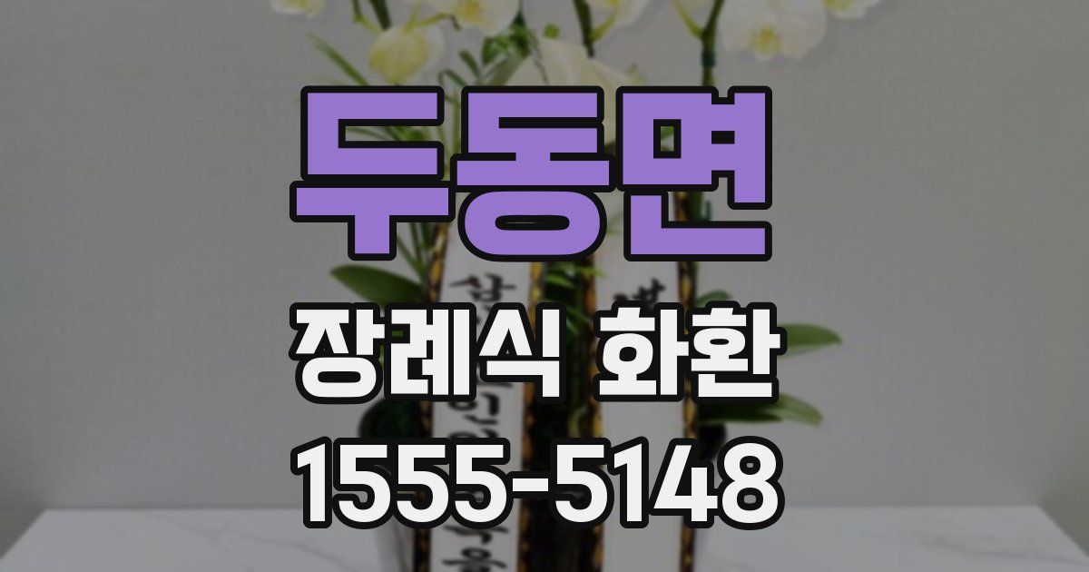 두동면 장례식 화환