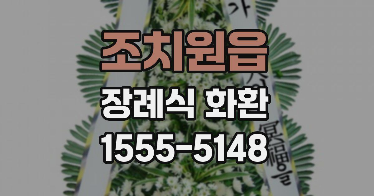 조치원읍 장례식 화환