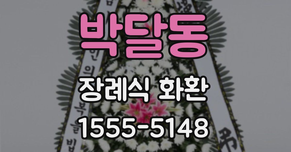 박달동 장례식 화환