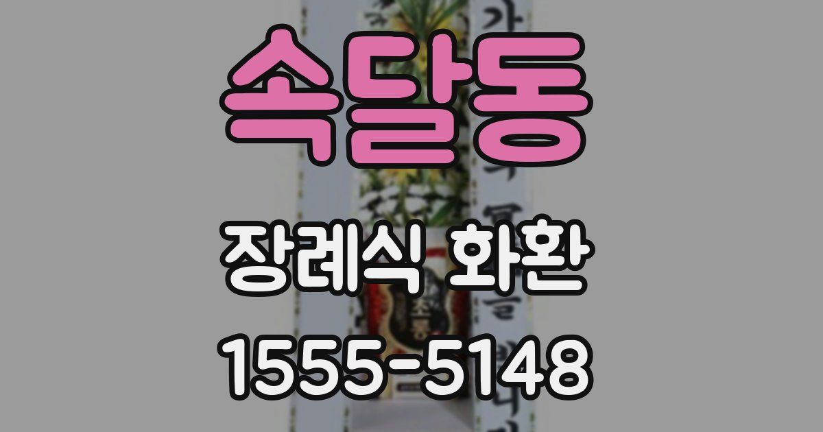 속달동 장례식 화환