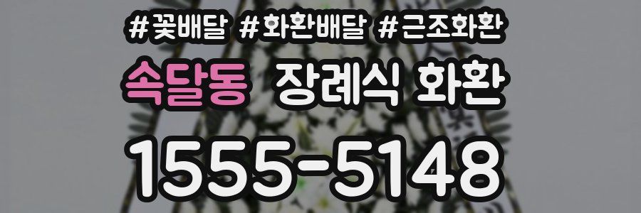 속달동 장례식 화환