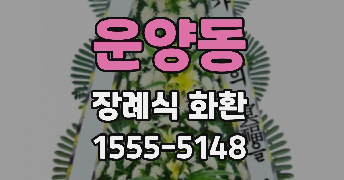 운양동 장례식 화환