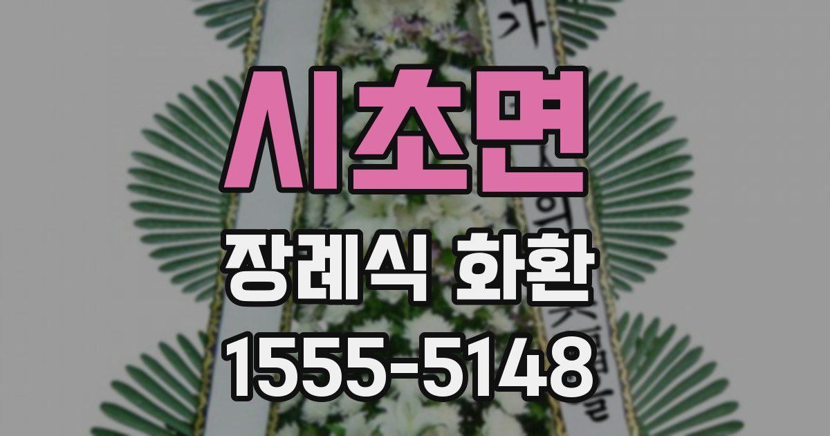 시초면 장례식 화환