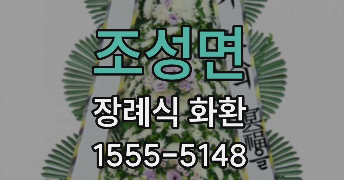 조성면 장례식 화환