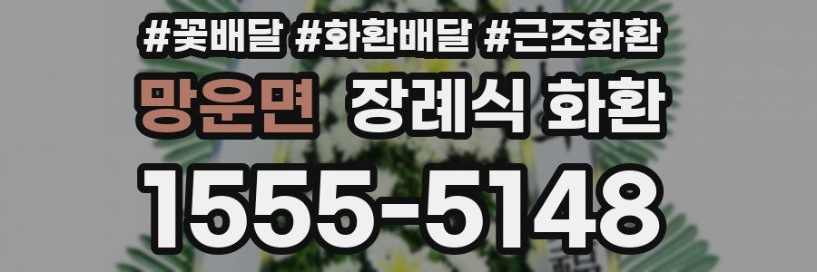 망운면 장례식 화환