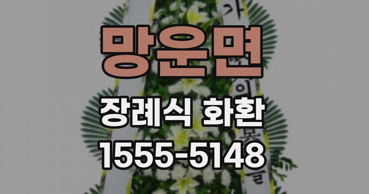 망운면 장례식 화환