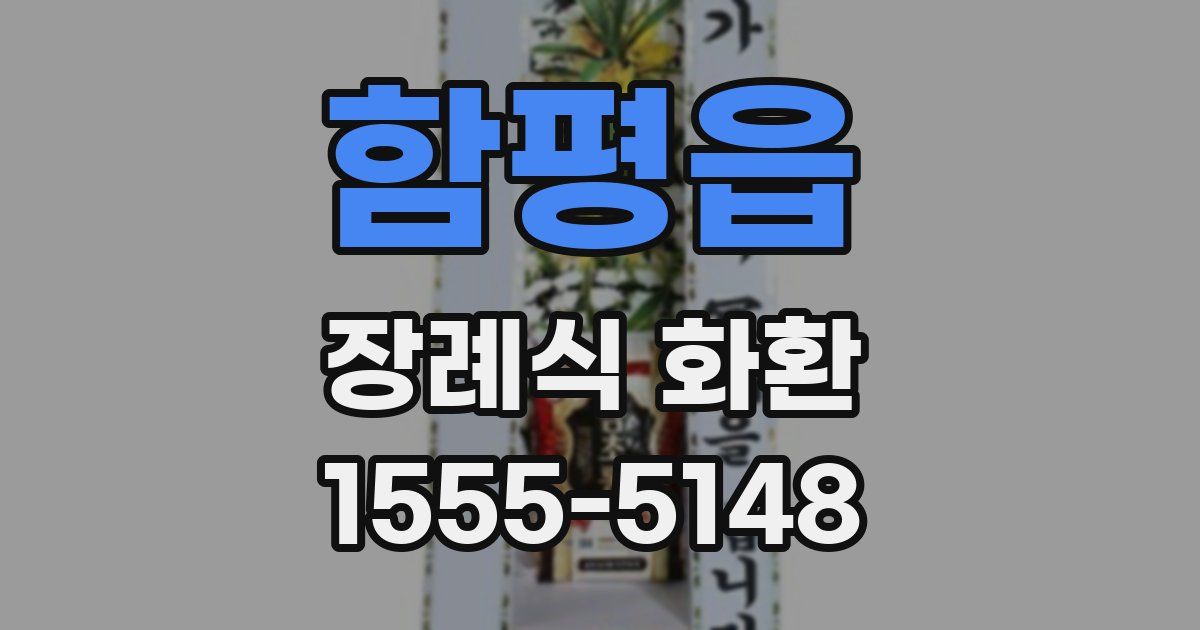 함평읍 장례식 화환