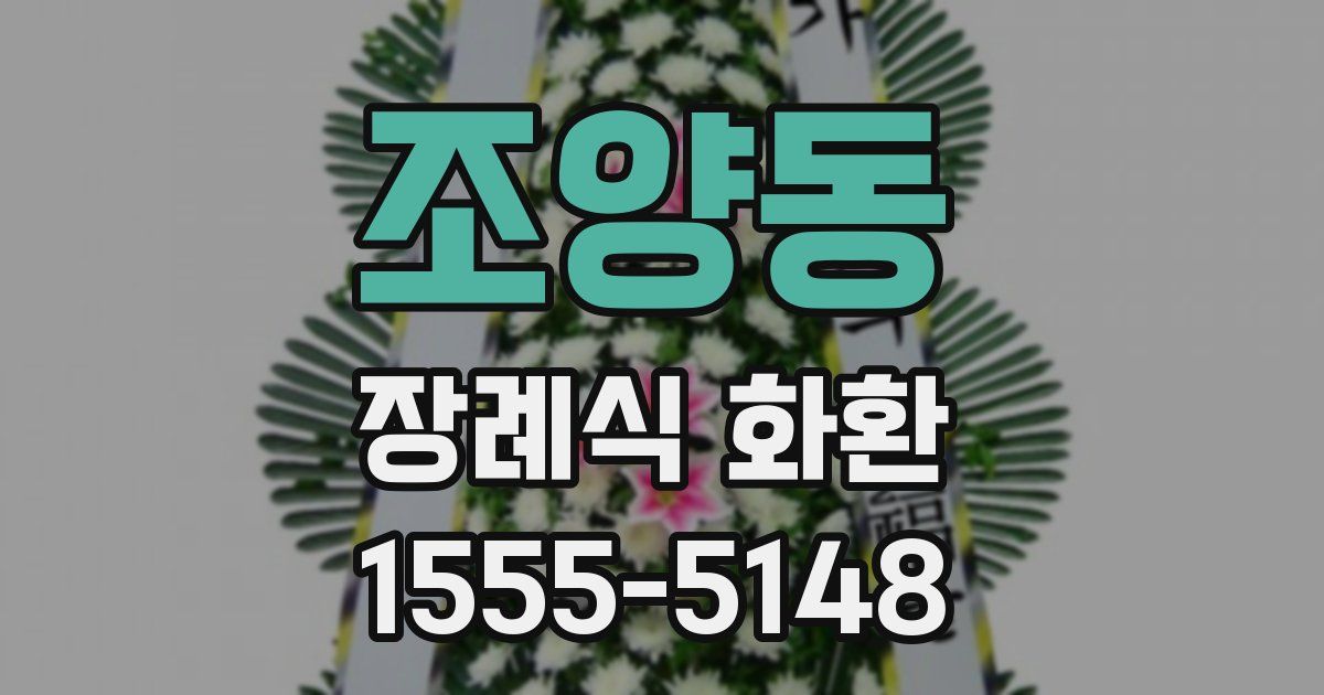 조양동 장례식 화환