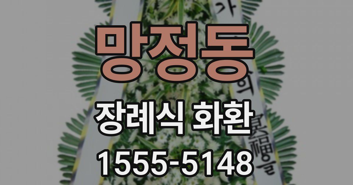 망정동 장례식 화환