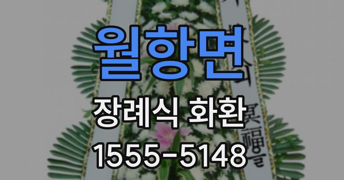 월항면 장례식 화환